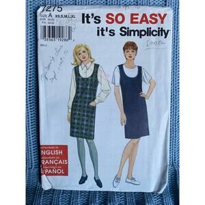 Simplicity 7275 Sewing pattern Jumper straight skirt size xs s m l